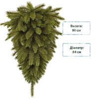 Фото Новогодняя искусственная литая сосна Triumph Tree Forest frosted Перевернутая 90 см Зеленая 8718861155433