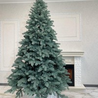 Фото Новогодняя елка искусственная литая Смерека пласт Elit 300 см Голубая Elit tree (blue) - 300